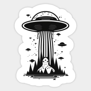 ufo invasion Sticker